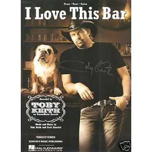  Sheet Music I Love This Bar Toby Keith 91 