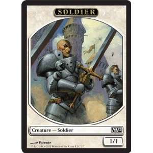    Magic the Gathering   Soldier Token   Magic 2012 Toys & Games