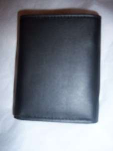New Black Trifold Leather Wallet  