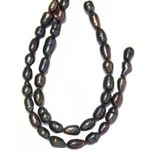  Bead Collection 40171 Fresh Water Pearl Black Beads, 8 
