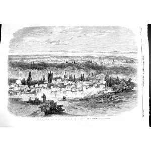    1860 VIEW DAMASCUS HILL SALAHIYEH HOLY LAND HARKER