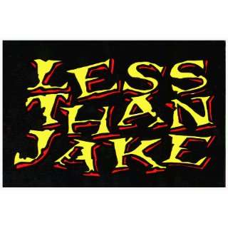  Less Than Jake   Yellow and Red Logo on Black   Sticker 