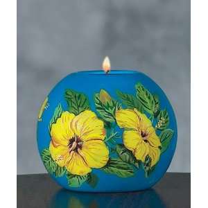  NeQwa Art Tea Light Candle Holder Hibiscus