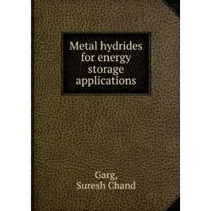  Metal hydrides for energy storage applications Suresh 