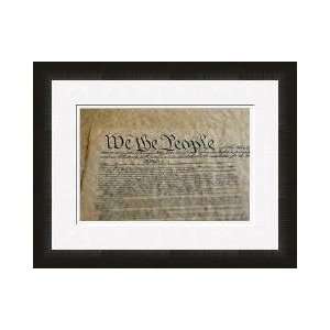  Close View Of Us Constitution Framed Giclee Print