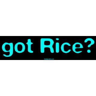  got Rice? Large Bumper Sticker Automotive