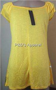 Womens Annabelle Maternity Yellow Shirt Top S M L XL  