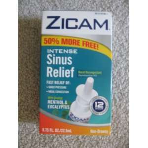 Zicam Intense Sinus Relief, Cooling Menthol & Eucalyptus Pump .5 fl oz 