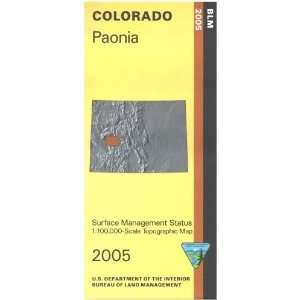  Map Paonia Surface Management BLM Books