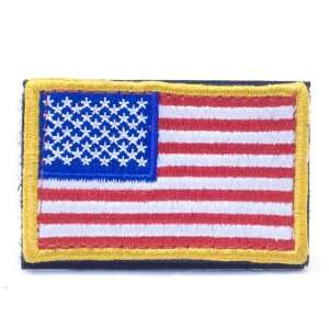  US Flag Patch with Velcro Fastening   Full Color   Left 