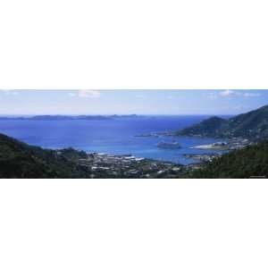  Town on Hillside, British Virgin Islands Giclee Poster 