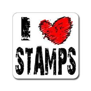  I heart STAMPS   Collecting   Window Bumper Laptop Sticker 