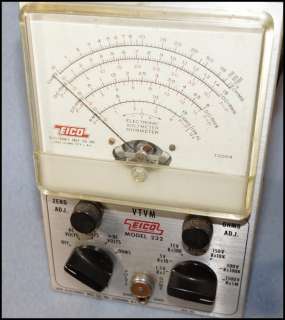 EICO Model 232 Peak to Peak VTVM Meter Ohm Voltmeter  