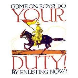  Vintage Art Come on Boys Do Your Duty   21524 0