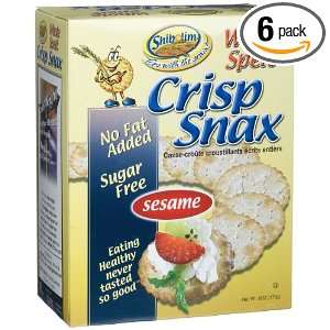 Shibolim Whole Spelt Crisp Snax Sesame, 6 Ounce Boxes (Pack of 6)