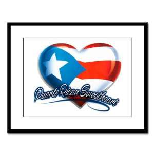   Framed Print Puerto Rican Sweetheart Puerto Rico Flag 