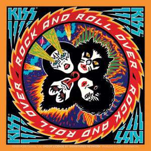 KISS rock and roll over cd/lp album cover STICKER  