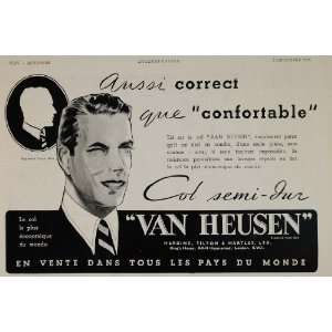  1936 ORIGINAL French Print Ad Van Heusen Dress Shirts 