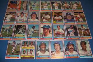 1976 Topps LOS ANGELES DODGERS Complete TEAM Set of 28 Cards LOPES 