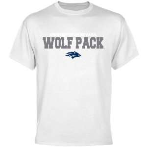  Nevada Wolf Pack White University Name T shirt Sports 