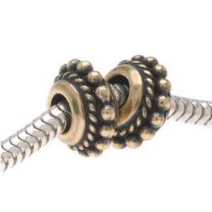  Brass Oxide Finish Lead Free Pewter Large Hole Twist Beads 