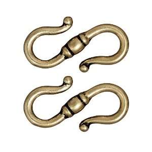  Brass Oxide Finish Lead Free Pewter Classic S Hook Clasps 