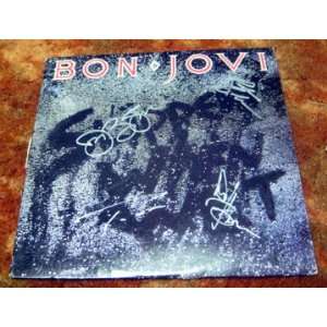 BON JOVI signed AUTOGRAPHED Slippery/Wet RECORD 