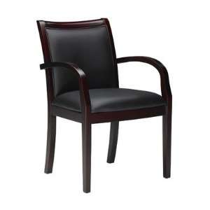  Corsica Wood Guest Chair 7 (Set of Two) Finish Mahogany 