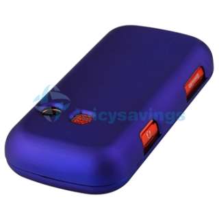 For LG Cosmos VN250 Blue Rubber Hard Case Shell Verizon  