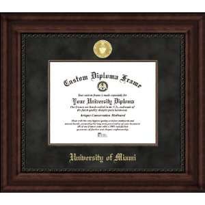 University of Miami (FL) Hurricanes   Gold Medallion   Suede Mat 