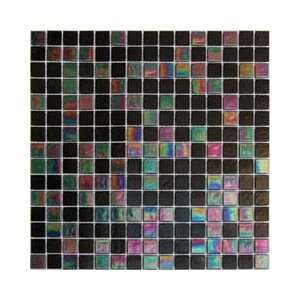  Hakatai Luster Black Kimono Blend 0.75 x 0.75 Glass Mosaic 