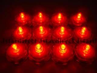  Red LED Submersible Wedding Floral Decoration Tea light Flameless US 