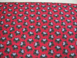 Yards Quilt Cotton Fabric  Civil War Brown Floral Red  