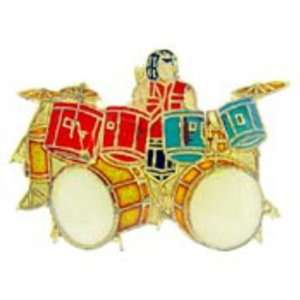  Drums & Drummer Pin 1 Arts, Crafts & Sewing