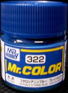 GUNZE MR HOBBY Color C322 Phthalo Cyanine Blue PAINT 10  