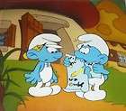   Scene Original Smurfs Cartoon Animation Cel Rare Lrg Characters Image