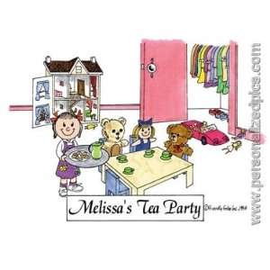  Personalized Name Print   Girls Tea Party Everything 