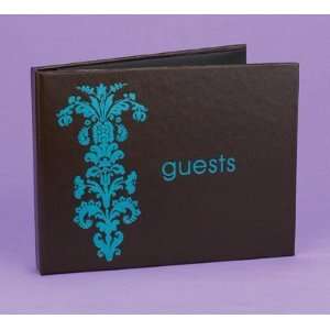    Brown & Turquoise Guest Book, Personalized 