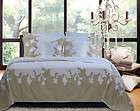audrey 3pc king quilt set floral ivory white ta upe
