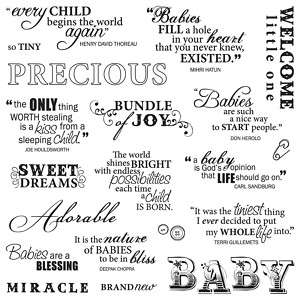Fiskars Clear Stamps Sayings Precious Baby Quotes  