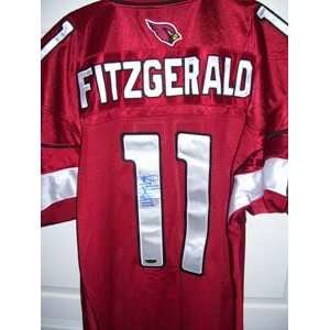 Larry Fitzgerald Autographed Arizona Cardinals Jersey w 