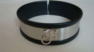 Quality Steel Gimp Slave Collar And Lead Free Padlock  