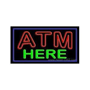  ATM Here Outdoor Neon Sign 20 x 37