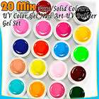 Mix 20pcs Diff Colors Nail Art Tips Soild/Pure UV GEL Builder Gel Set 