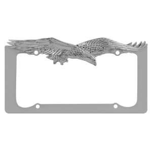  3D Flying Eagle Car Truck SUV Chrome License Plate Frame 