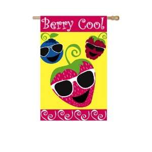  Berry Cool Applique Flag (Regular) Patio, Lawn & Garden