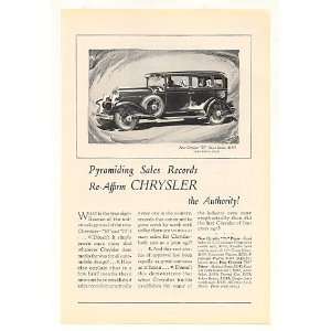  1928 Chrysler 75 Royal Sedan the Authority Print Ad