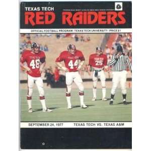  Texas Tech Red Raiders v Texas A&M 1977 Football 