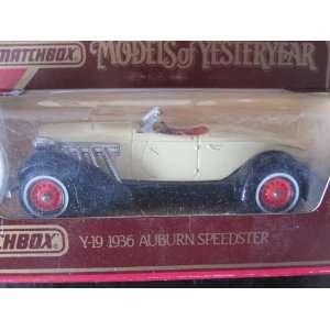 1936 Auburn 851 Speedster (Cream/dk. Brown Chasis) Matchbox Model of 