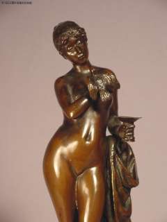 firmado Gorling Pair de bronce desnudos femeninos antiguos